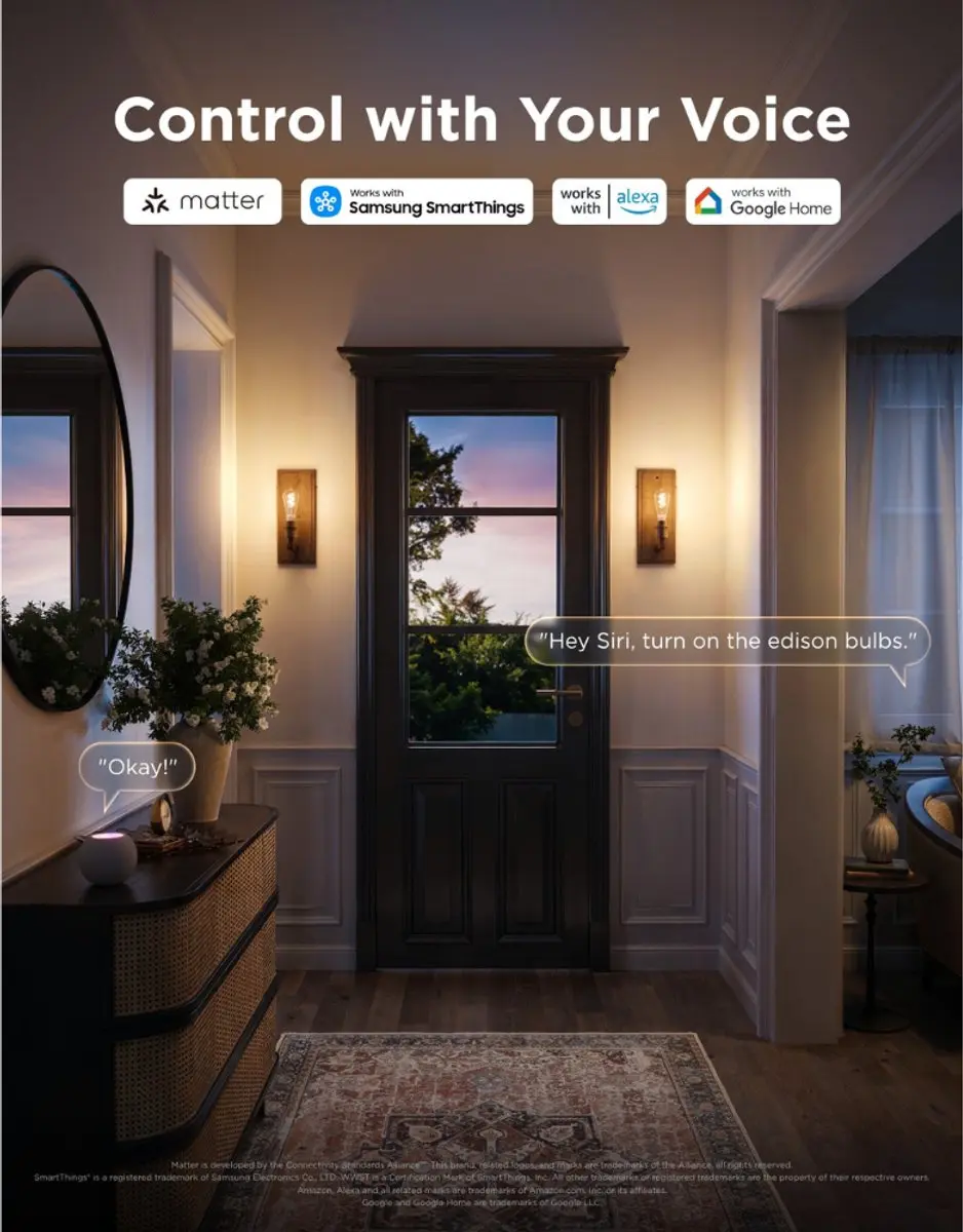 Govee Edison ST19 RGBWW E27 Lamp - 2 Stuks - afbeelding 6 van 6