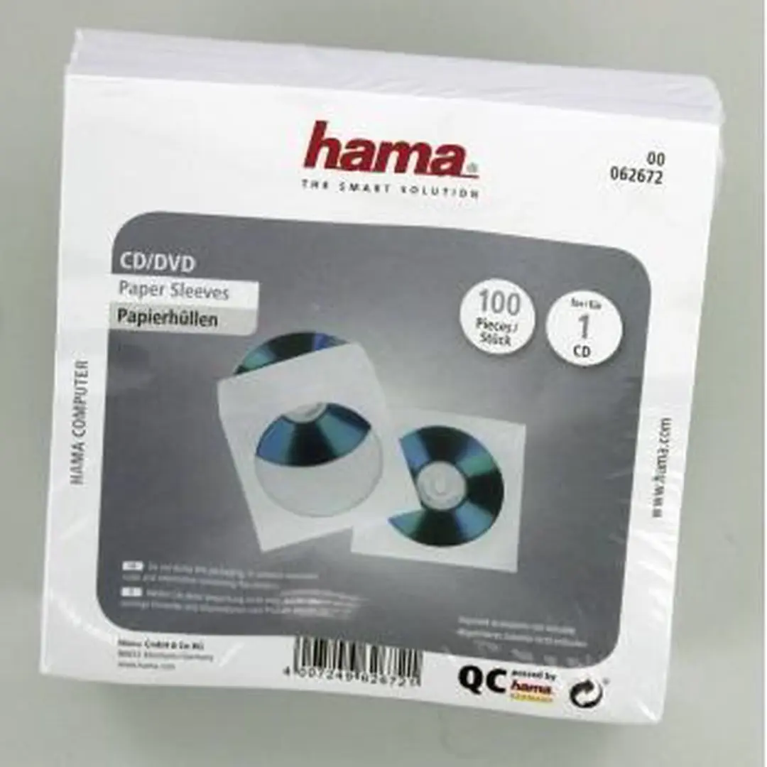 Hama Cd/Dvd Beschermhoezen Wit - 100 Stuks - afbeelding 6 van 6