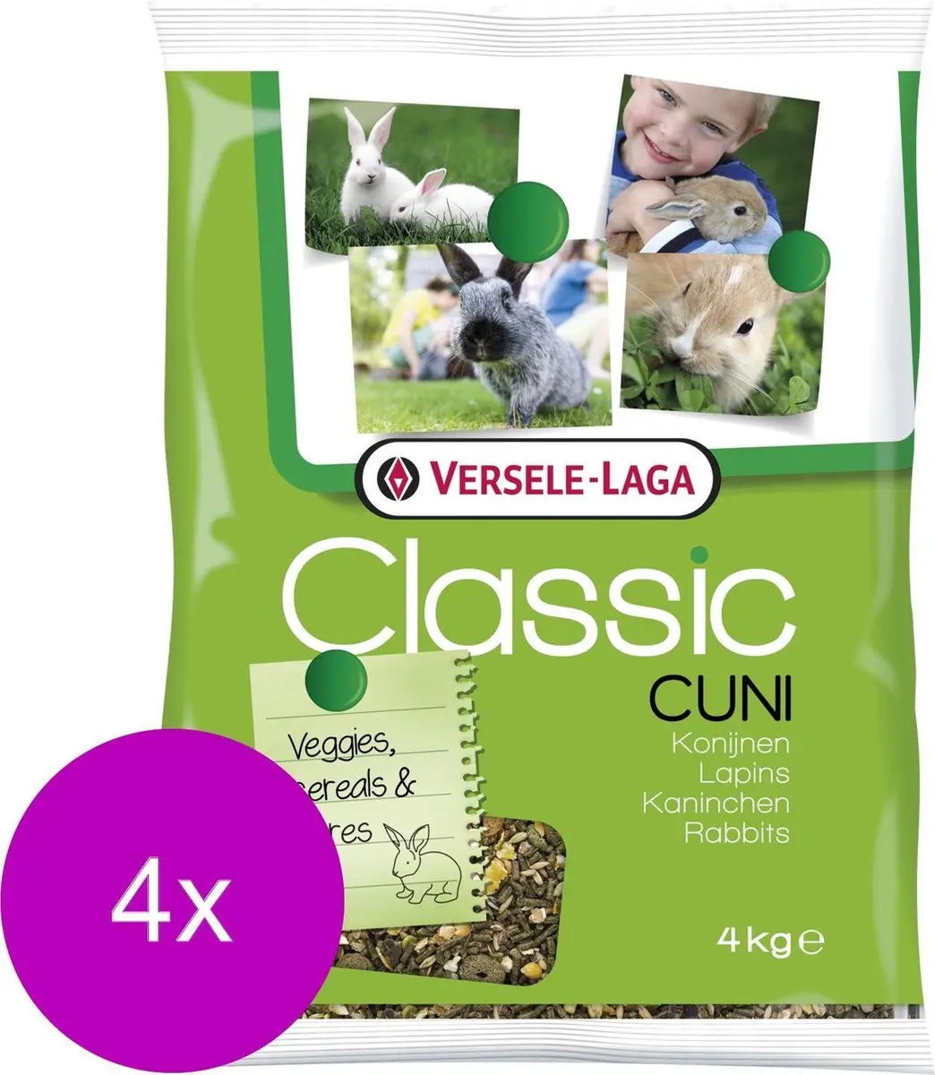 Versele-Laga Classic Cuni Konijnenvoer 16kg (4x4kg)