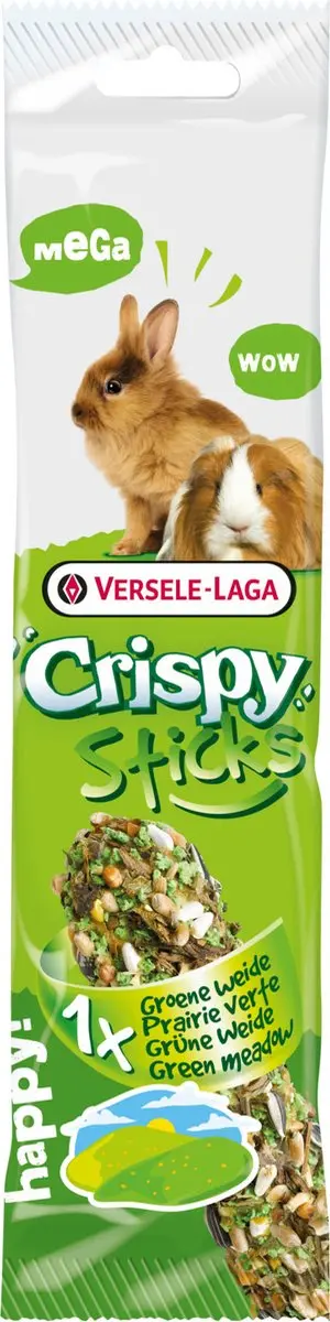 Versele-Laga Crispy Mega Sticks Konijn & Cavia Weide Kruiden - 2x70g