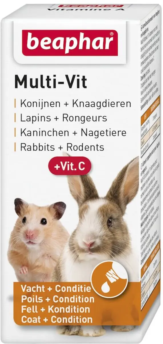 Beaphar Multi-Vit Konijnen & Knaagdieren 20ml