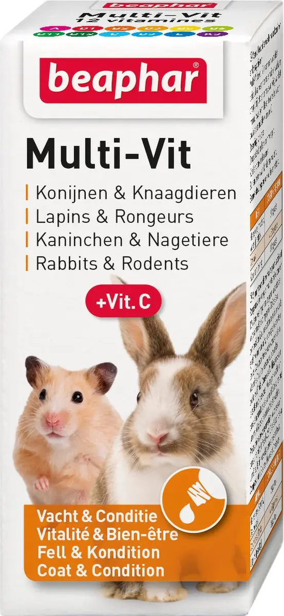 Beaphar Multi-Vit Konijnen & Knaagdieren 20ml