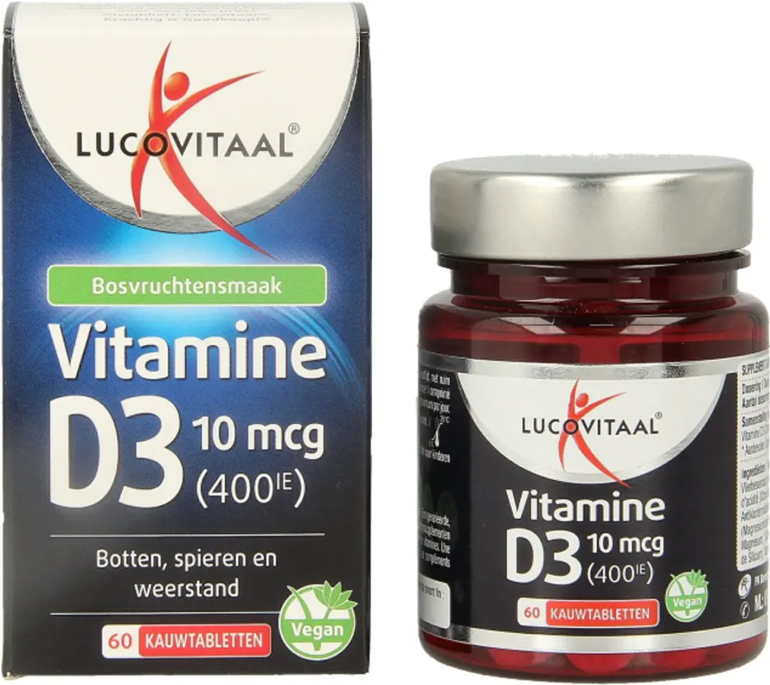 Lucovitaal D3 Vegan Kauwtabletten 60 Stuks