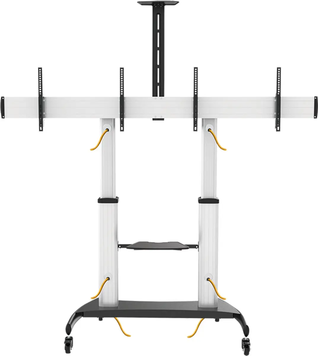 Logilink BP0150 Professionele Dubbele TV-Monitorwagen 37-60" - 100 kg - Zilver