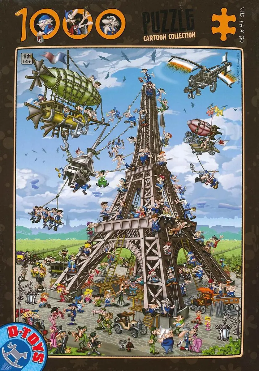 D-Toys Eiffeltoren Cartoon Puzzel 1000 Stuks