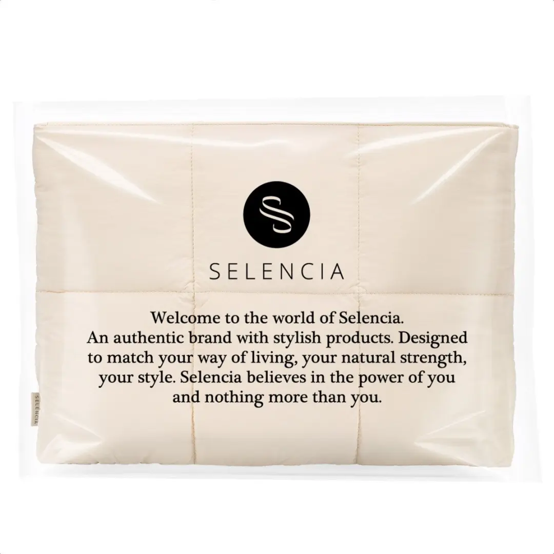 Selencia Vaya Puffy Laptoptas 16" - Beige