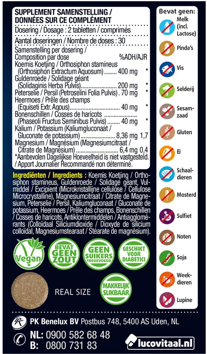 Lucovitaal Vochtbalans 120 tabletten - 2x60