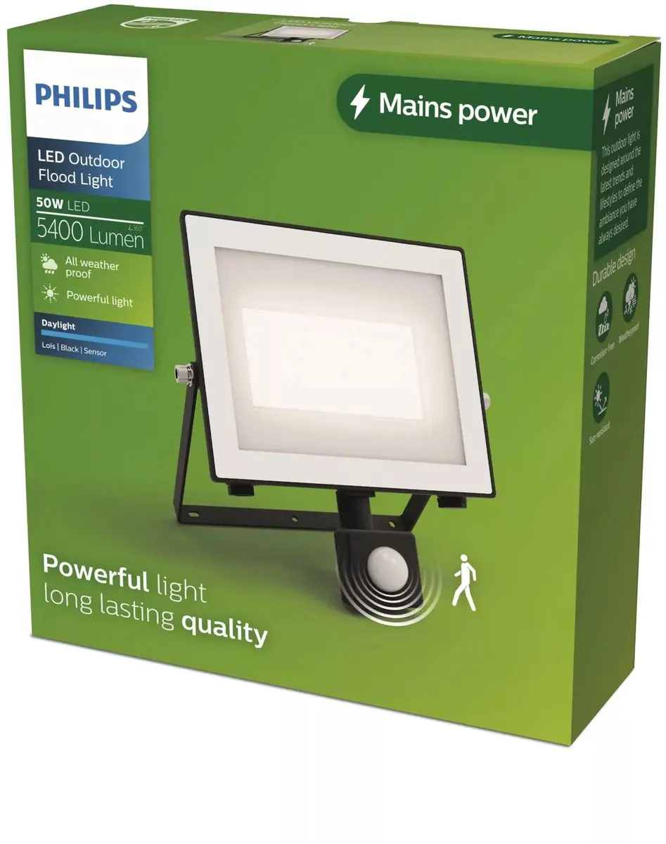 Philips Lois Floodlight 50W - Zwart - 929004642701