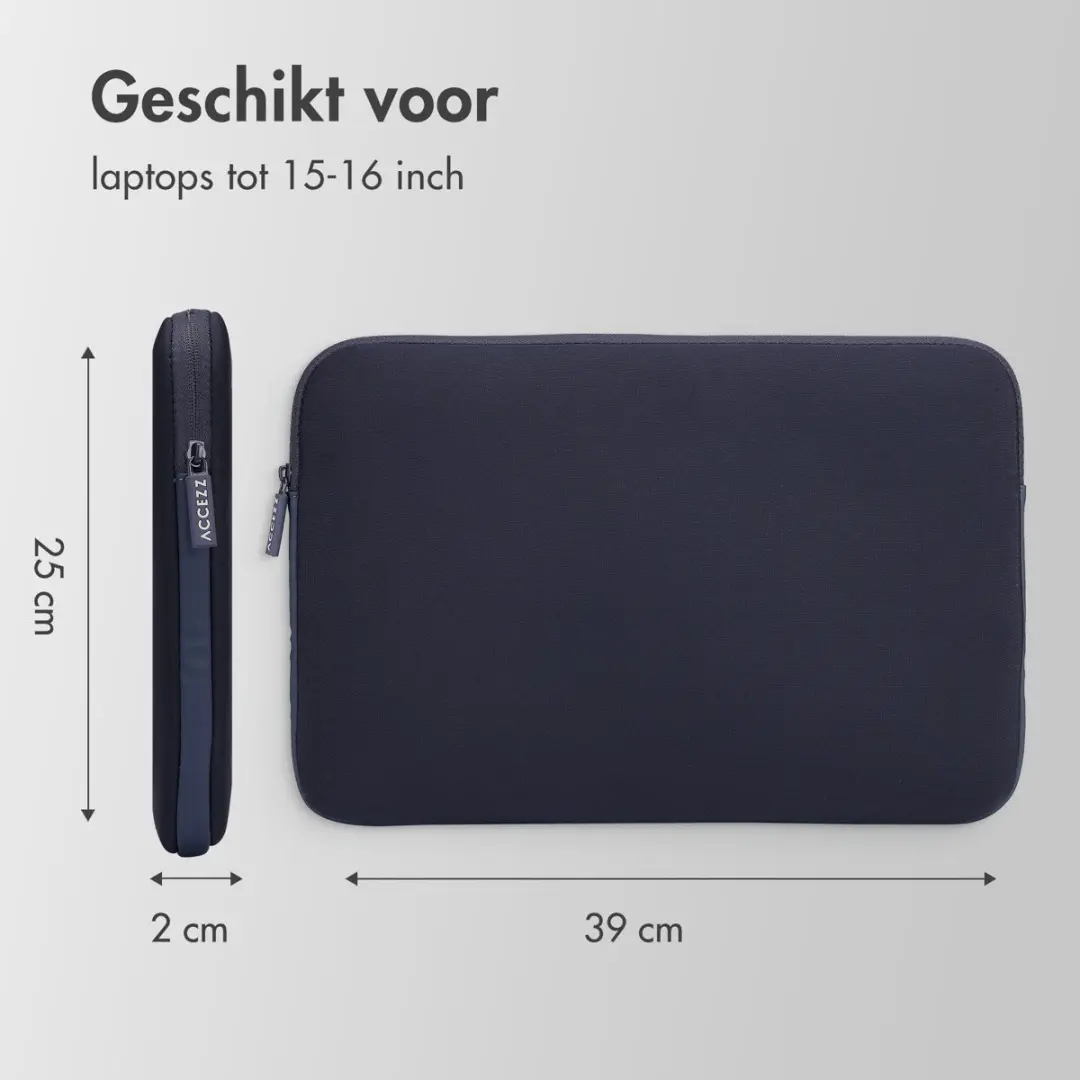 Accezz Laptophoes 16 inch - Blauw