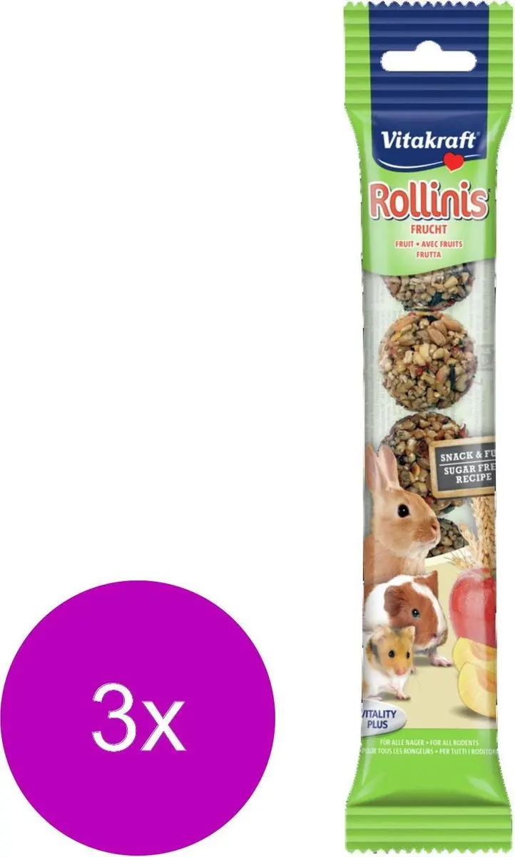 Vitakraft Rollinis Fruitmix - 3x48g