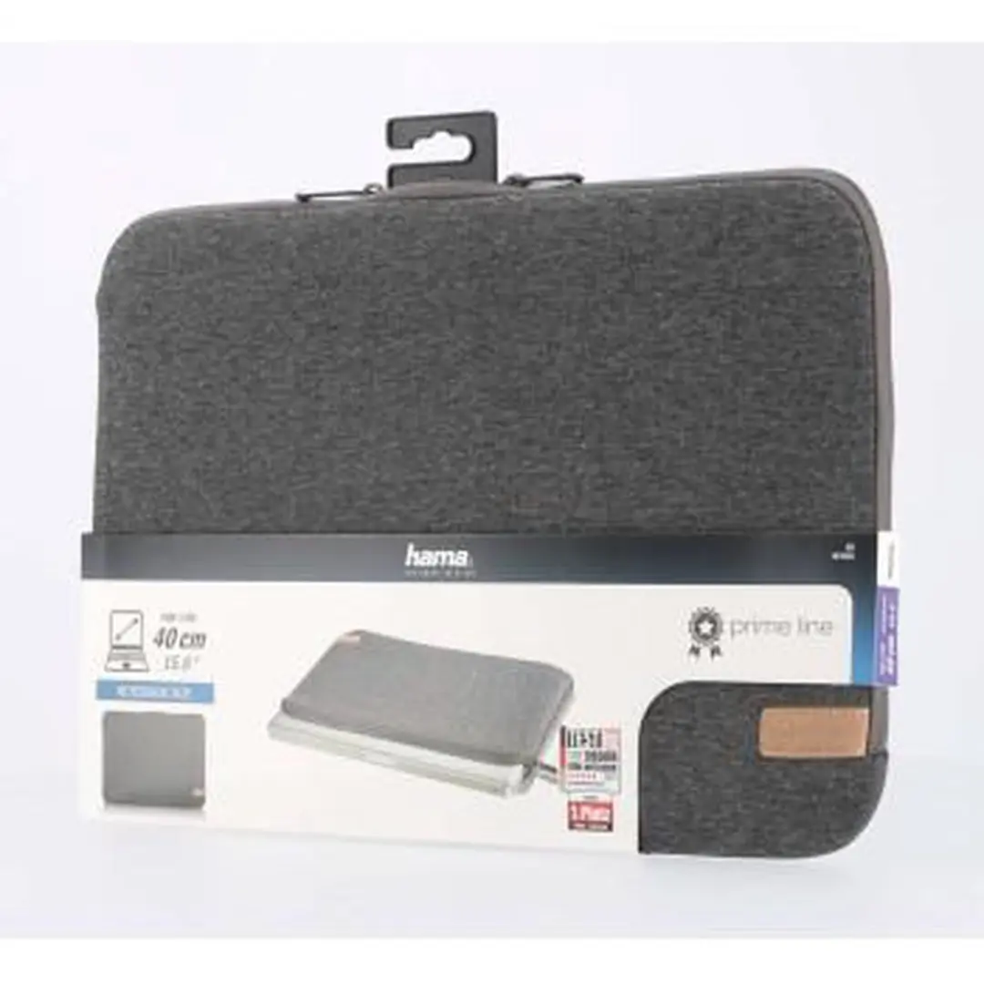 Hama Notebook-sleeve Jersey 00101830 - 15,6" - Donkergrijs