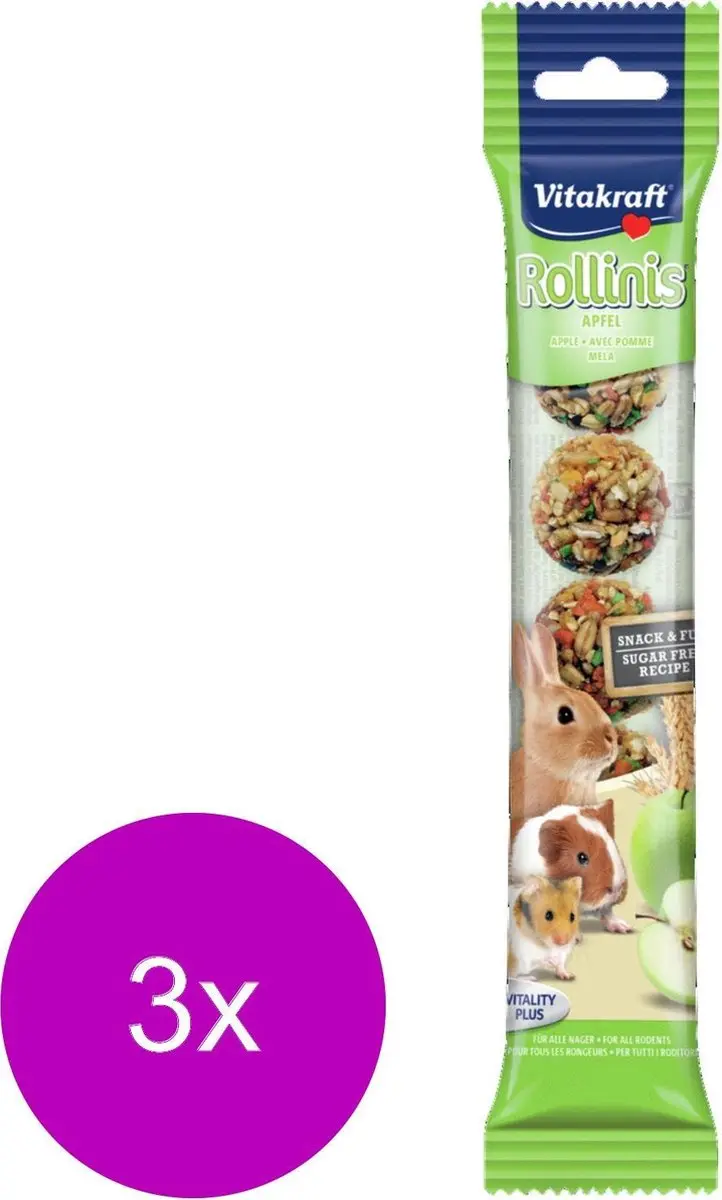 Vitakraft Rollinis Appel Knaagdiersnack