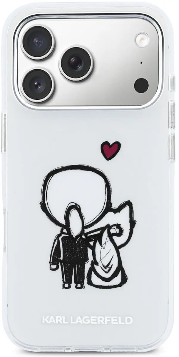 Karl Lagerfeld Karl & Choupette iPhone 17 Pro Hoesje - KLHCP17P - Transparant