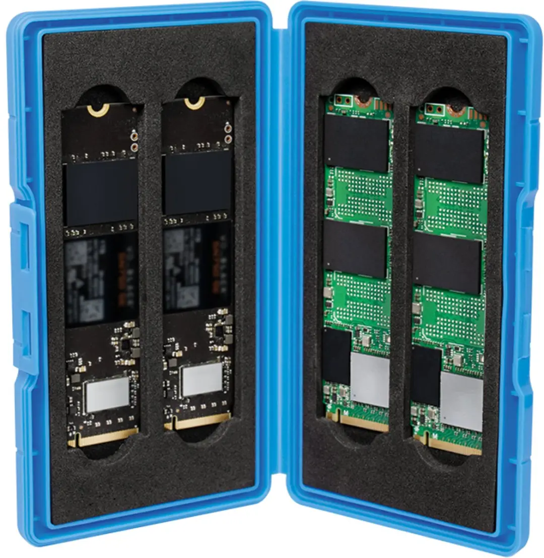Logilink M.2 NVMe Beschermbox - 4x SSD - Blauw