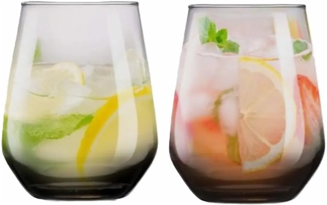 Alpina Tumbler Smoke Drinkglazen - 8x 450ml - Lichtgrijs
