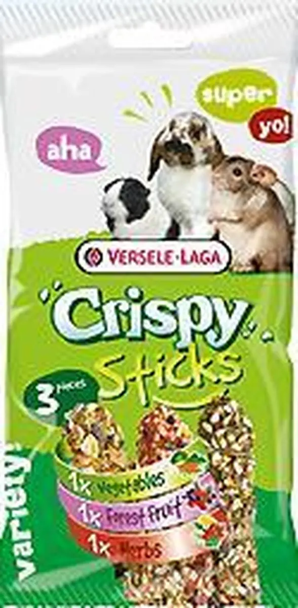 Versele-Laga Crispy Sticks Triple Variety Pack - Konijnensnack - 105g