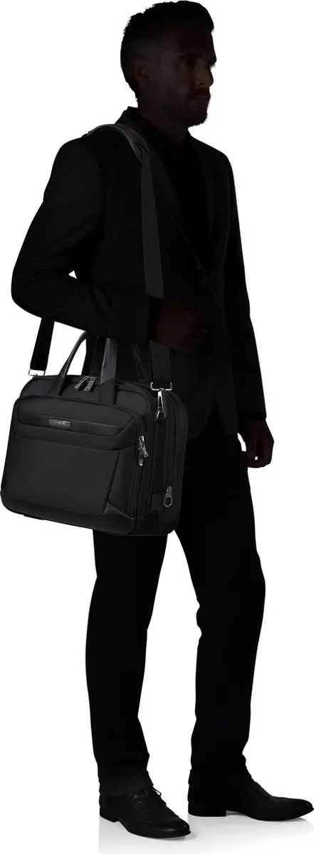 Samsonite Pro-Dlx 5400520216755 Laptopschoudertas 15.6" - Zwart