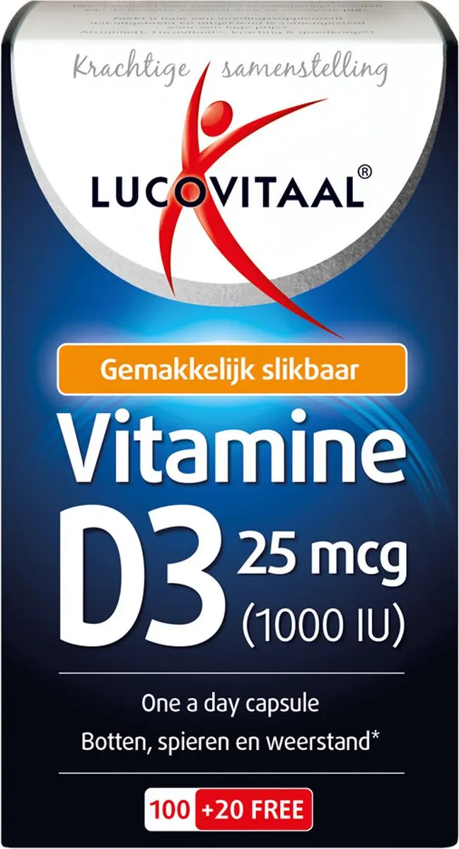 Lucovitaal Vitamine D3 25mcg - 240 Capsules - afbeelding 4 van 5