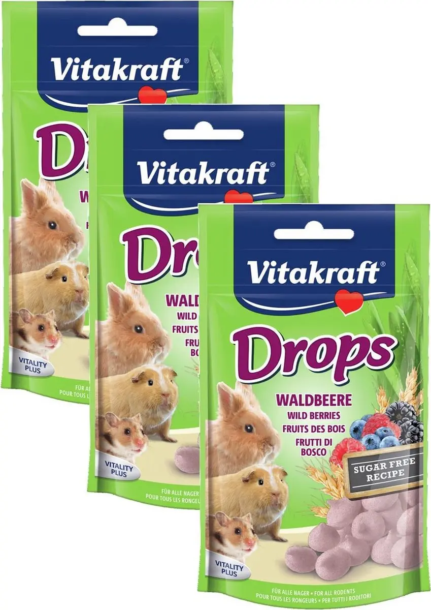 Vitakraft Knaagdier Drops Bosvruchten - 3 Stuks