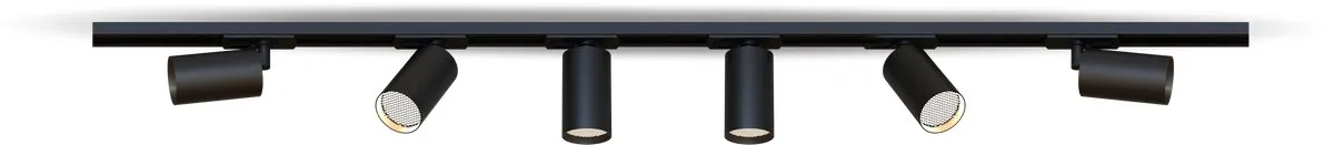 Calex Smart Railsysteem 3m - 6x RGBW GU10 Spots - Mat Zwart