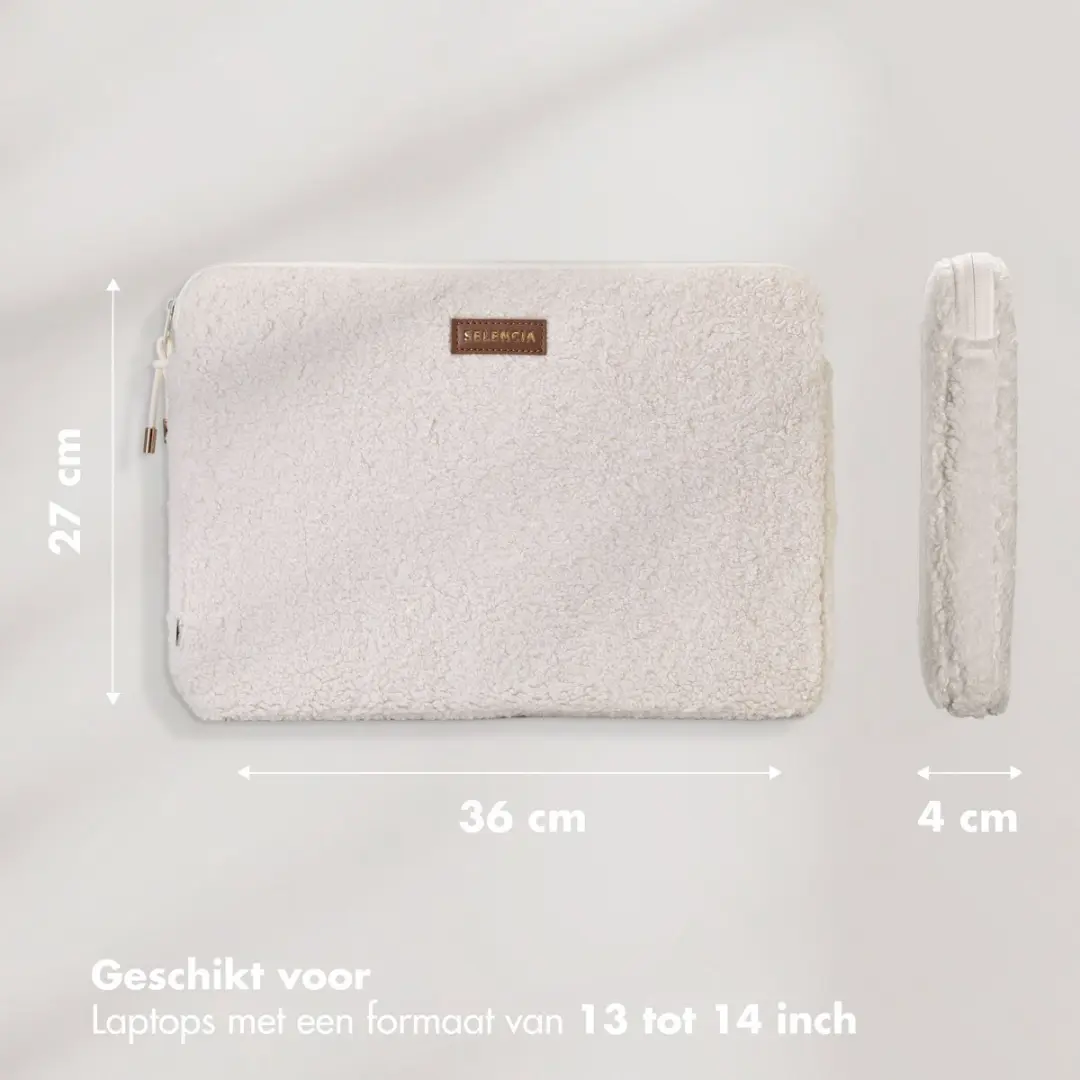 Selencia Teddy Sleeve 14 inch - Latte