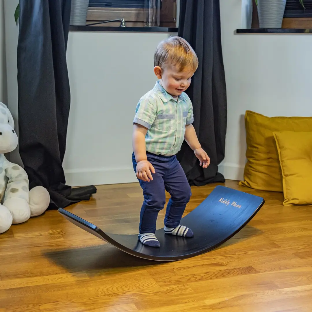 KiddyMoon Montessori Balance Board - Houten - Zwart
