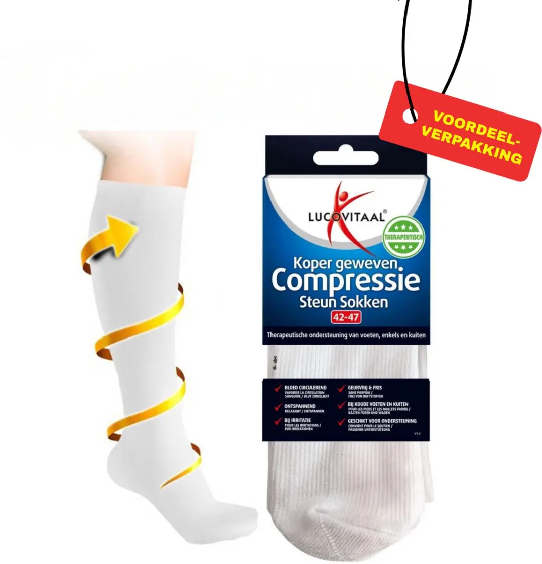 Lucovitaal Compressiekousen Wit 36-41
