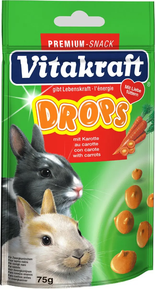Vitakraft Worteldrops Knaagdiersnoepjes 75g