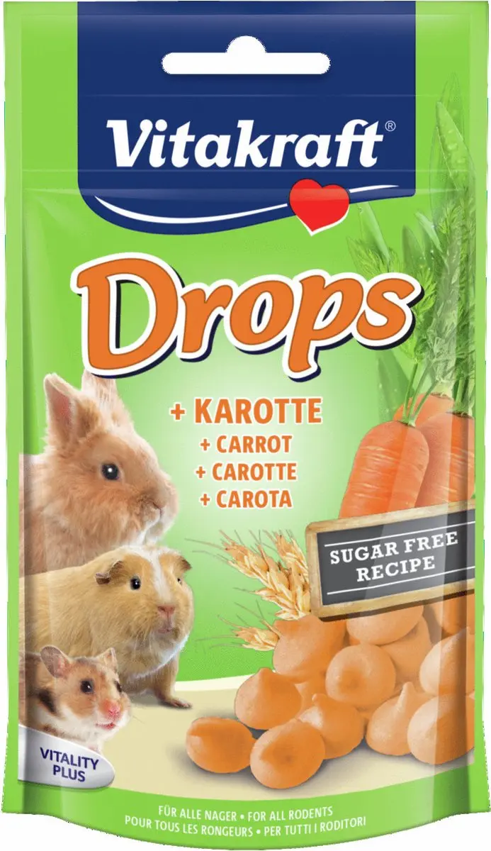 Vitakraft Worteldrops Knaagdiersnoepjes 75g
