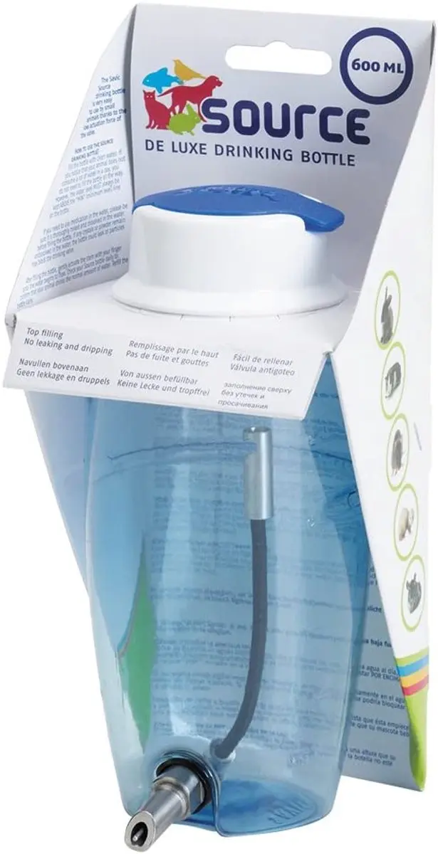 Savic Drinkfles Blauw 600ml - RVS Tuit