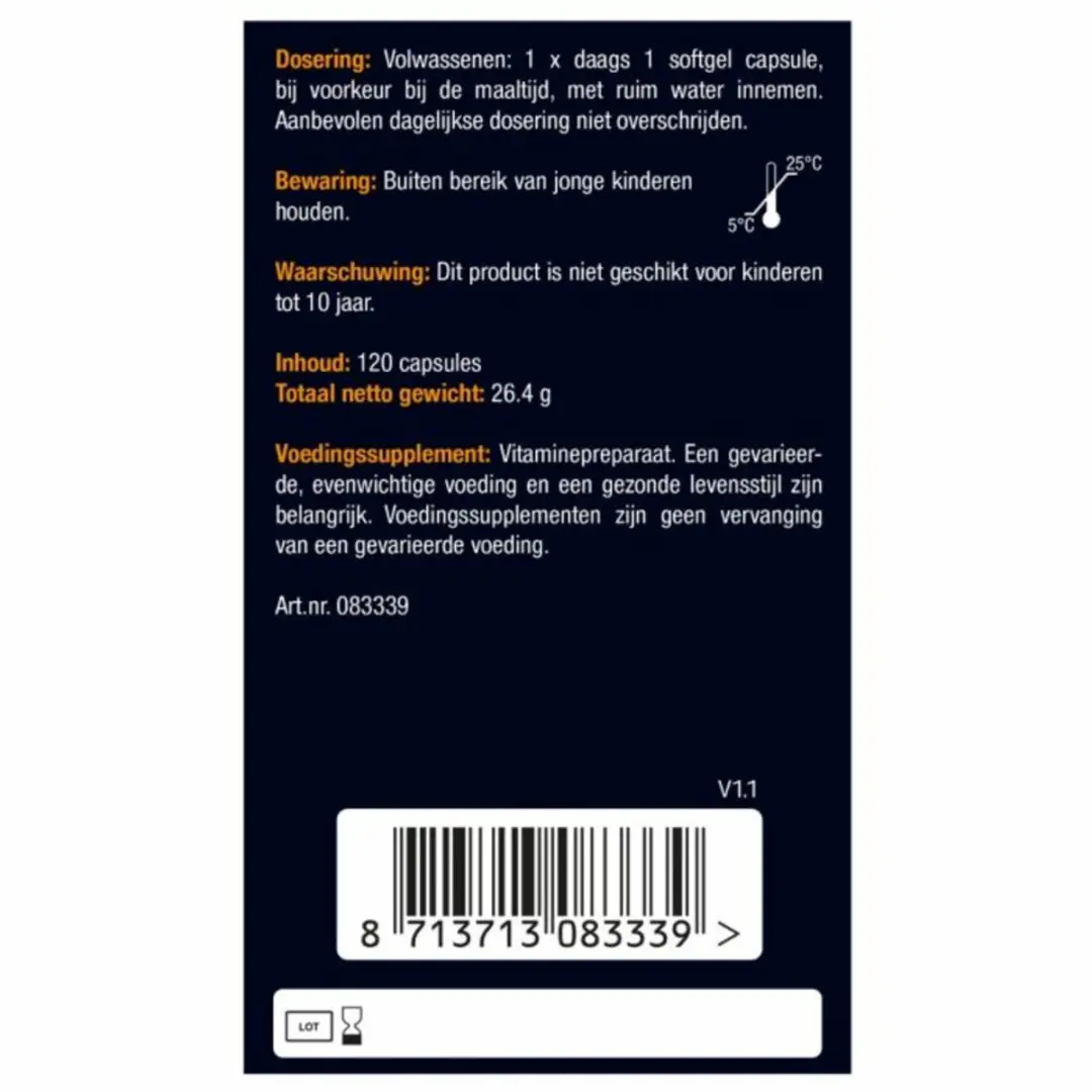 Lucovitaal Vitamine D3 Forte 75mcg - 240 Capsules