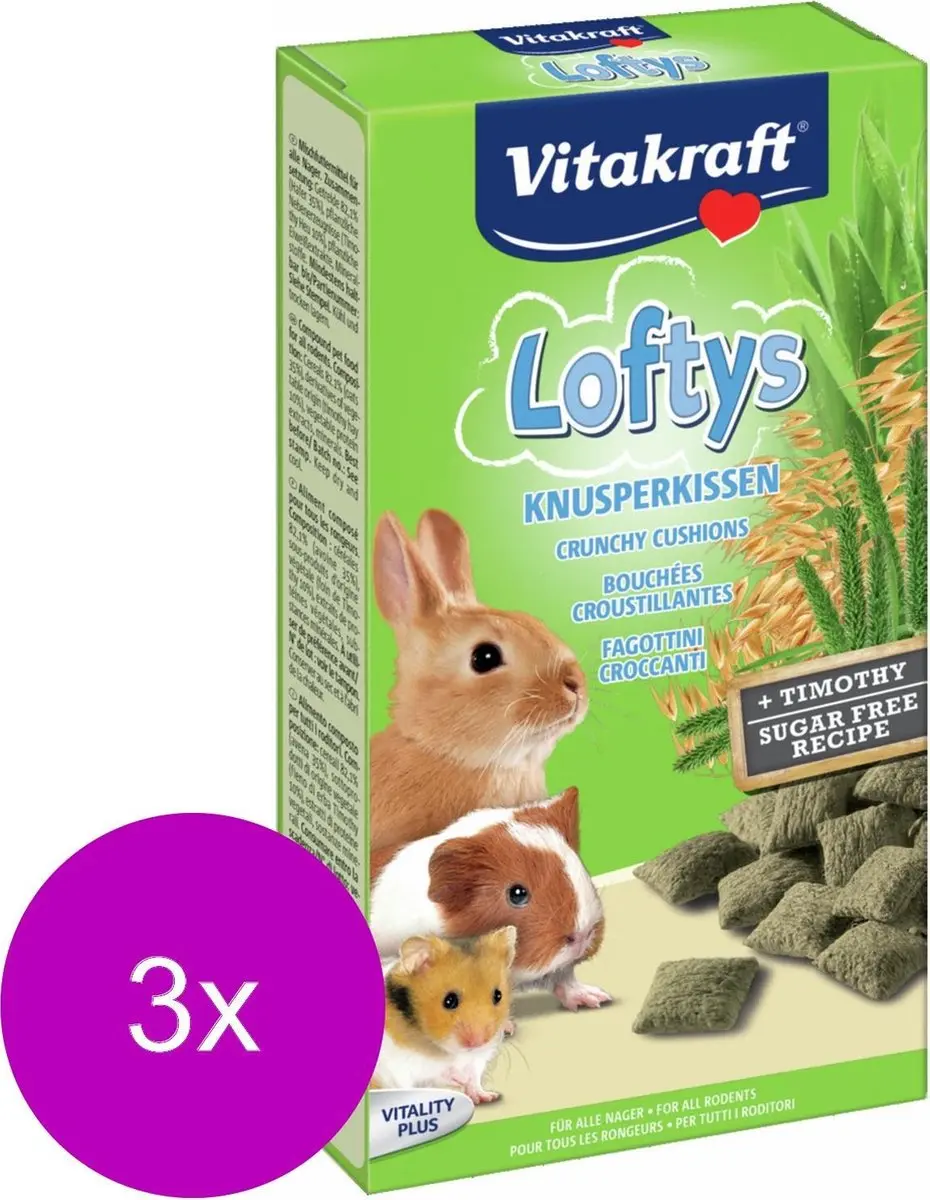 Vitakraft Lofty's Knaagdiersnack - 3x100g