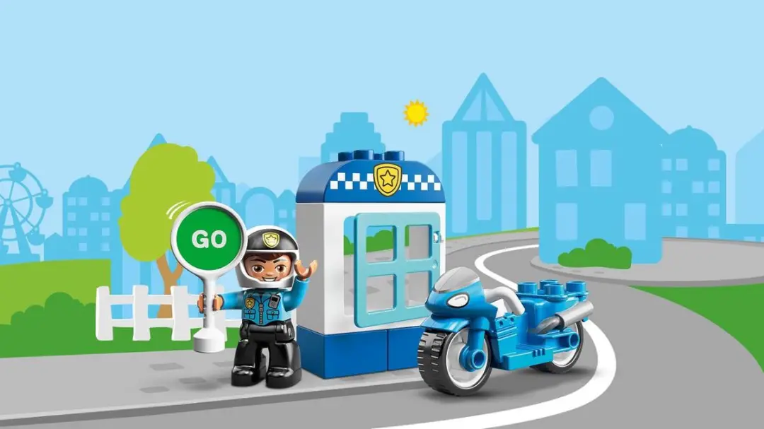 LEGO Police Bike - 8 Onderdelen - 1 Minifiguur - Groen