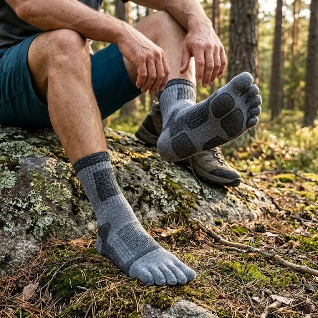 NUVEX Heren Outdoorsokken 43-46 - 3 Paar - Grijze
