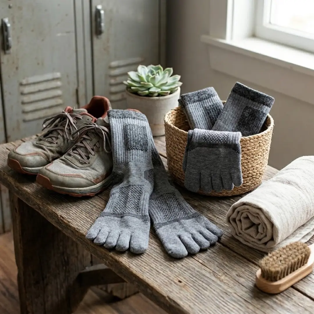 NUVEX Heren Outdoorsokken 43-46 - 3 Paar - Grijze