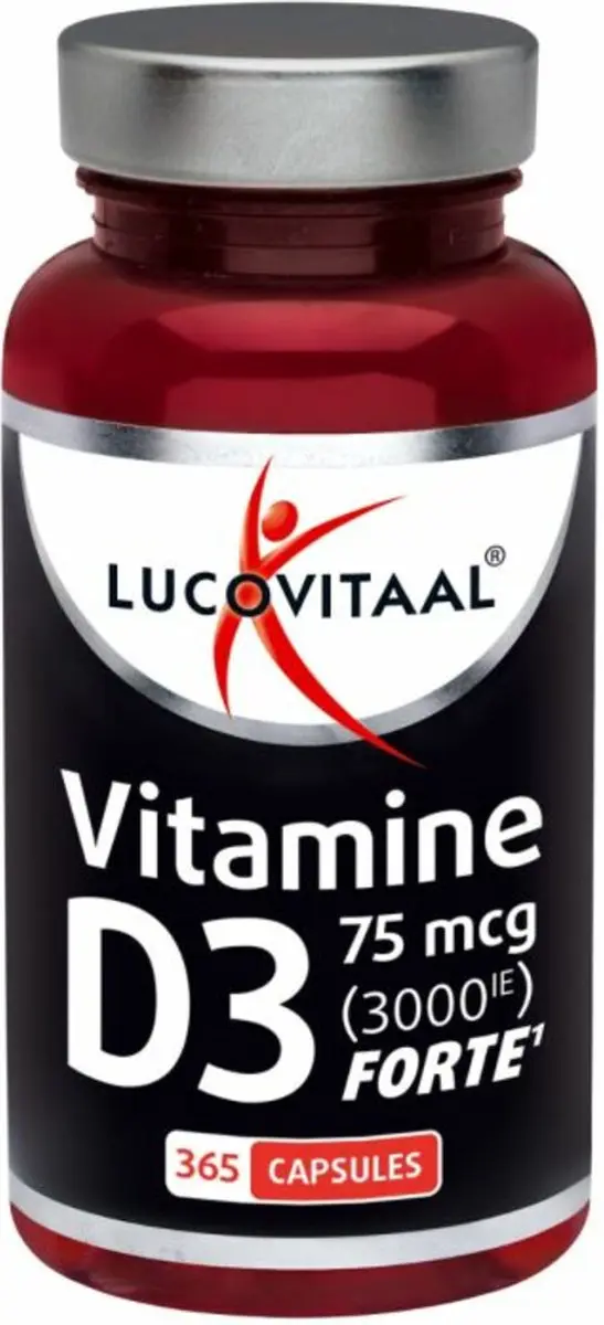 Lucovitaal Vitamine D3 Forte 365 Capsules - 75mcg (3000IE)