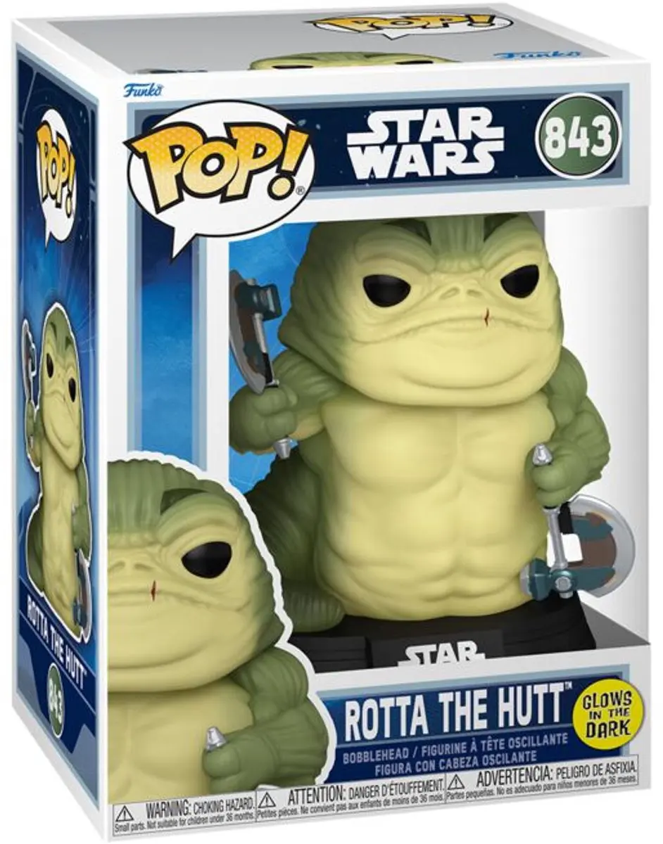 Funko Star Wars The Mandalorian Rotta the Huttlet Glow-in-the-Dark Vinylfiguur