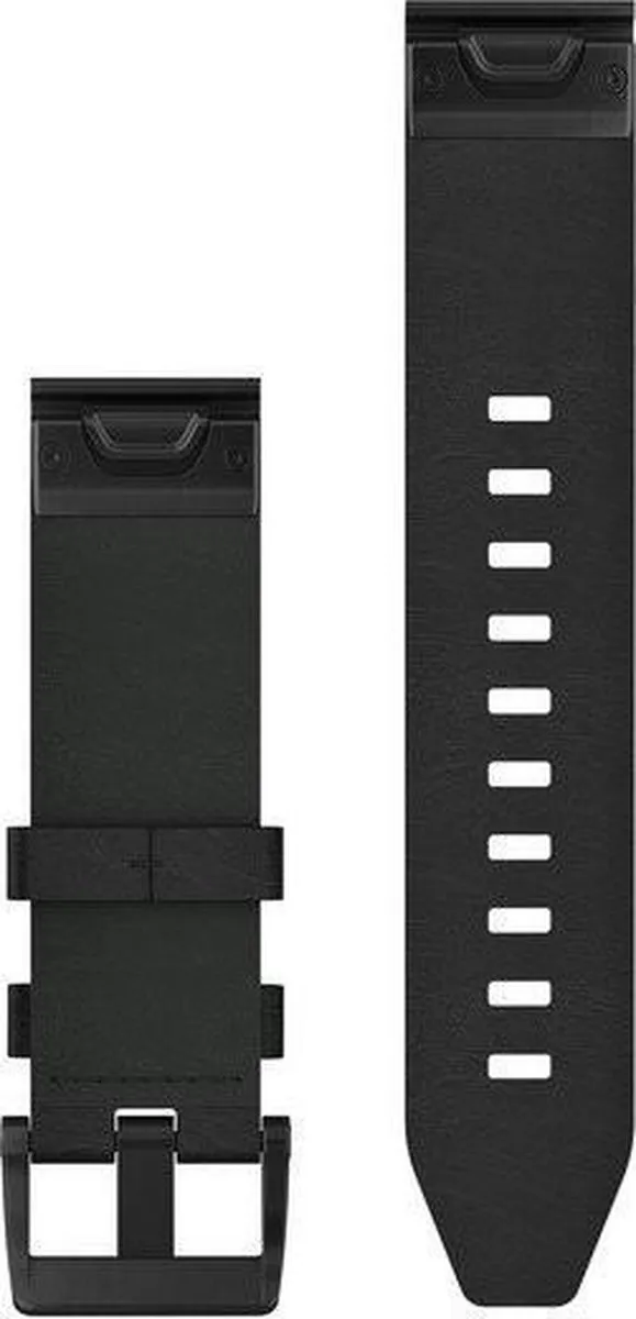 Garmin QuickFit Leren Horlogebandje - 22mm Polsbandje - Wearablebandje - Zwart Leer