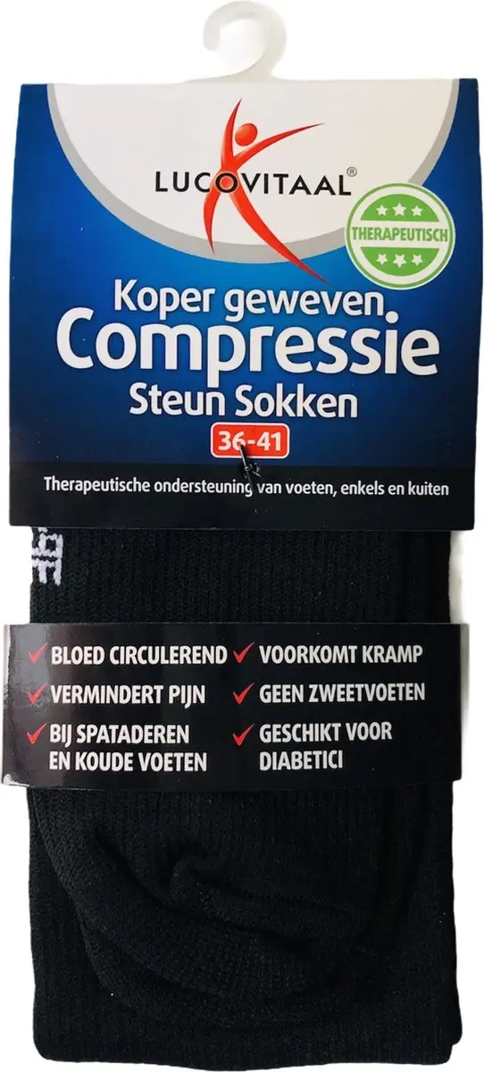 Lucovitaal Koper Geweven Compressie Steunsokken 36-41
