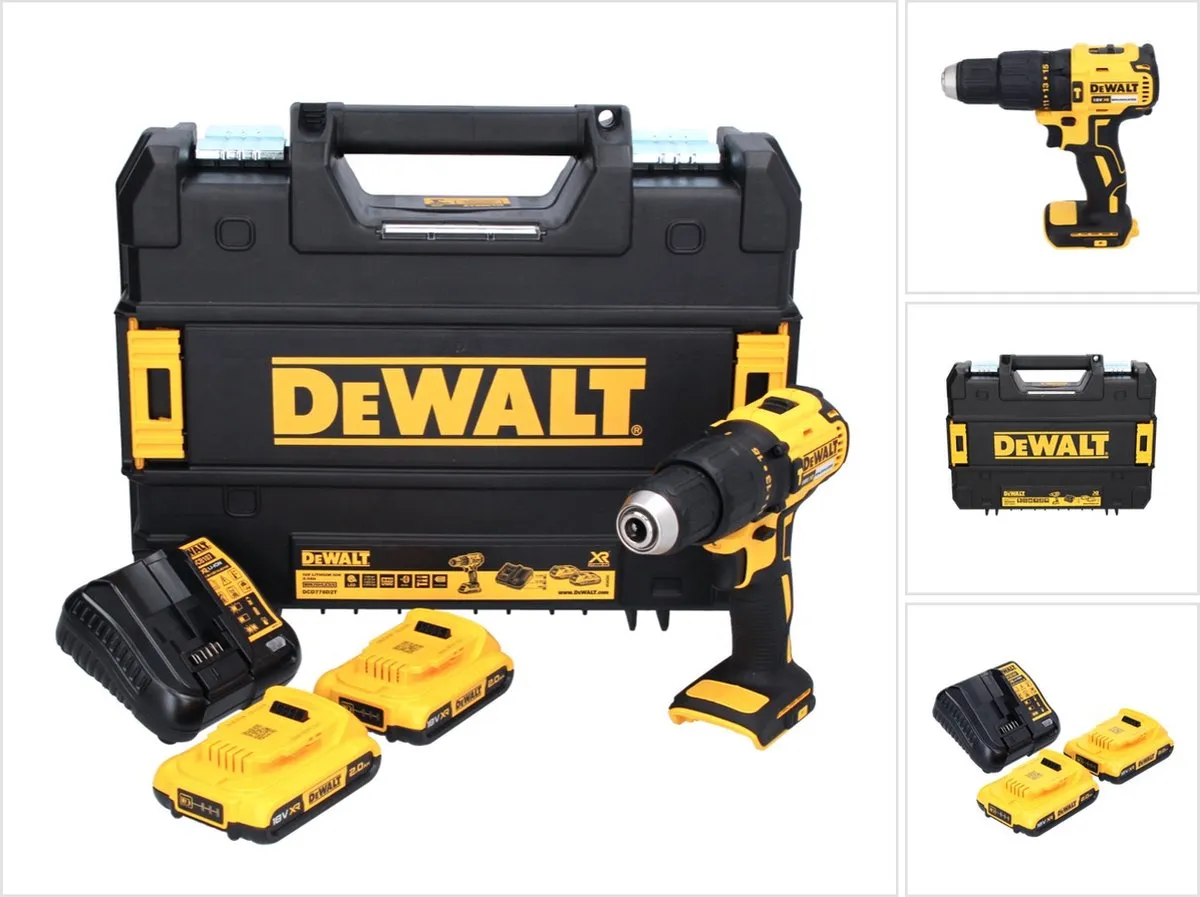 DeWalt DCD778D2T Klop-/Schroefboormachine 18V - 2x 2.0Ah - TSTAK