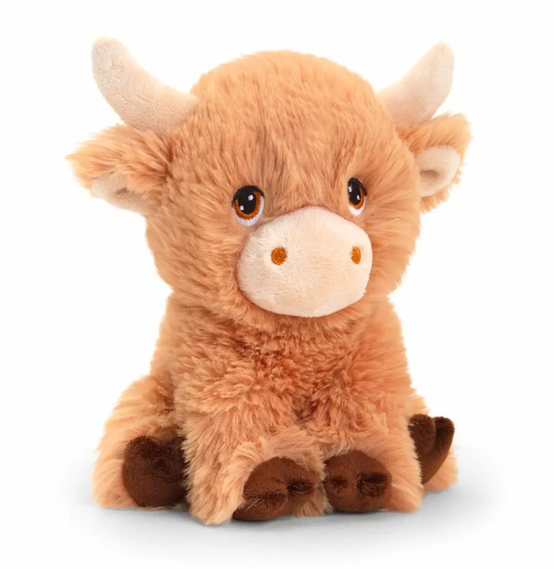 Keel Toys Schotse Hooglander Knuffels - Bruin - 18cm & 25cm