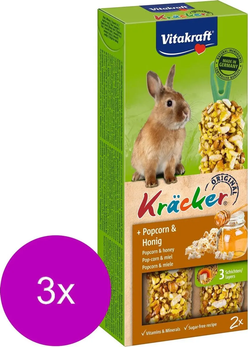 Vitakraft Konijn Kracker Popcorn