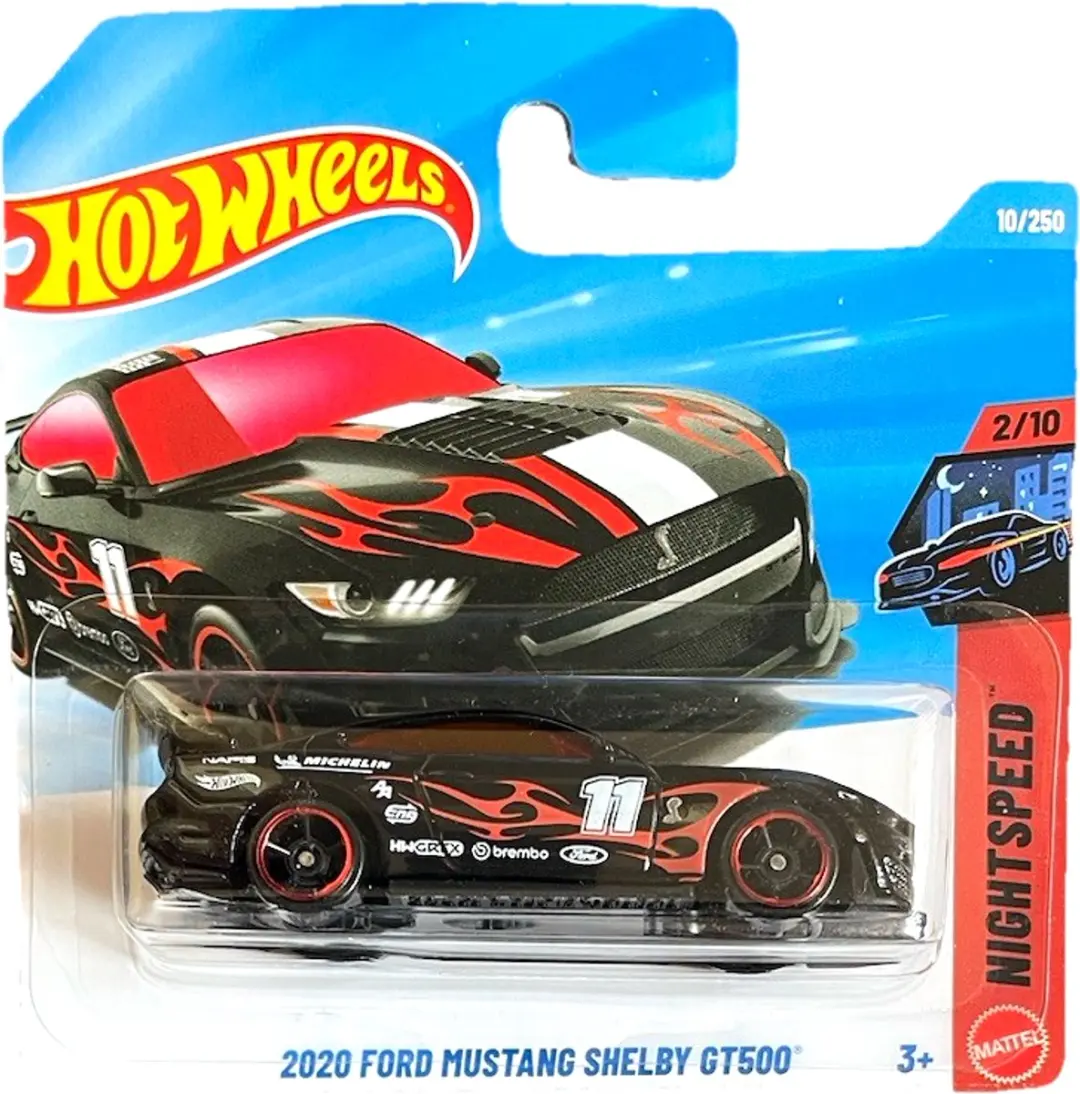 Hot Wheels 2020 Ford Mustang Shelby GT500 Black Flame 21A