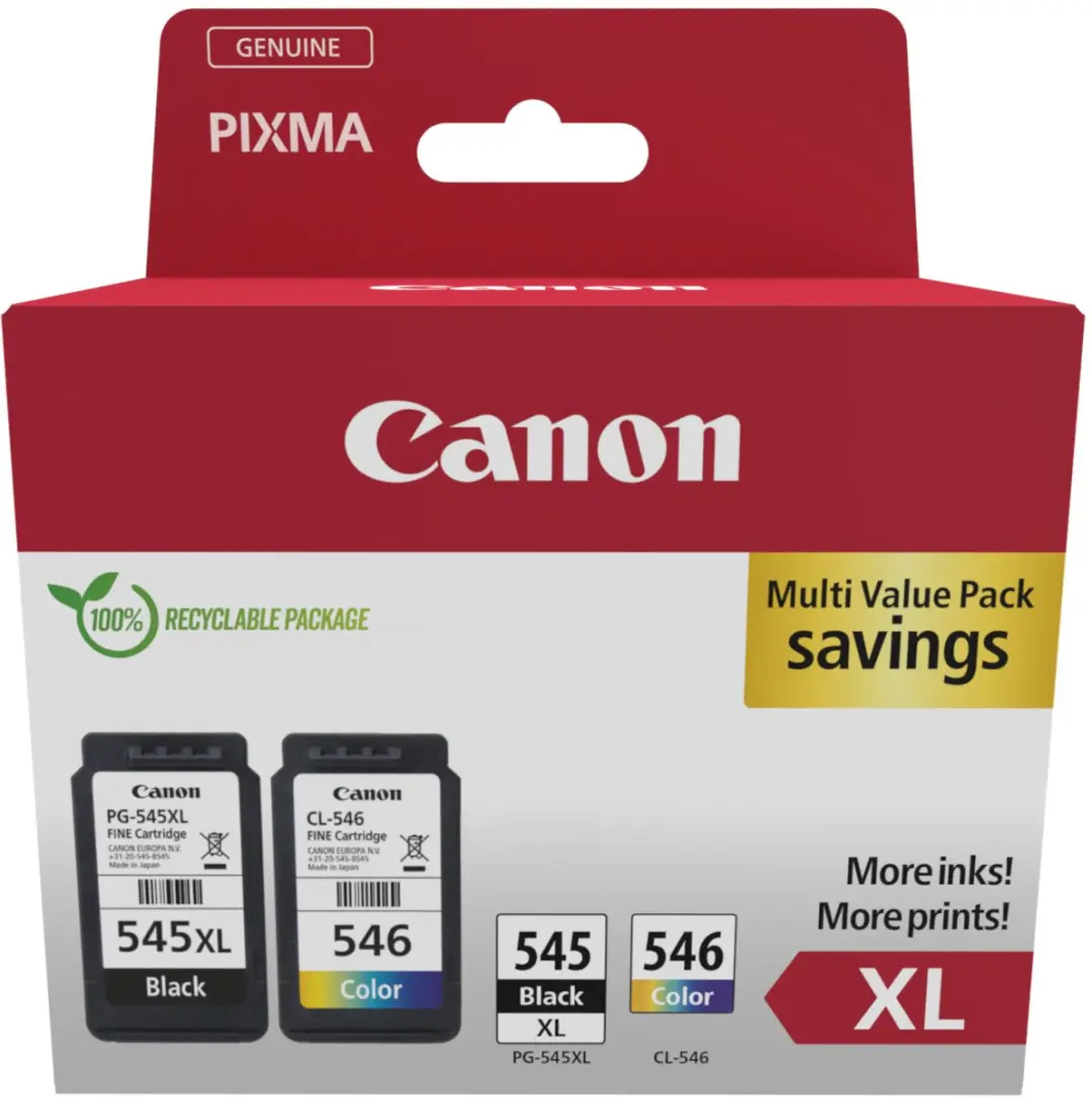 Canon PGI-286BK/CL-286C/M/Y XL Inktcartridges