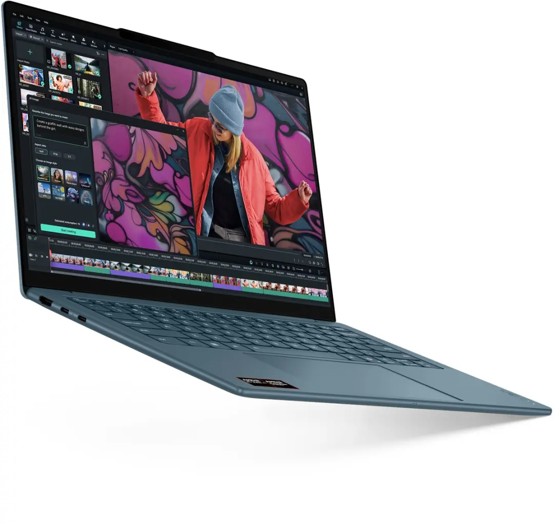 Lenovo Yoga Slim 7 14AKP10 Copilot+ PC - 14" WUXGA - 16GB/512GB - Blauwgroen - afbeelding 6 van 6