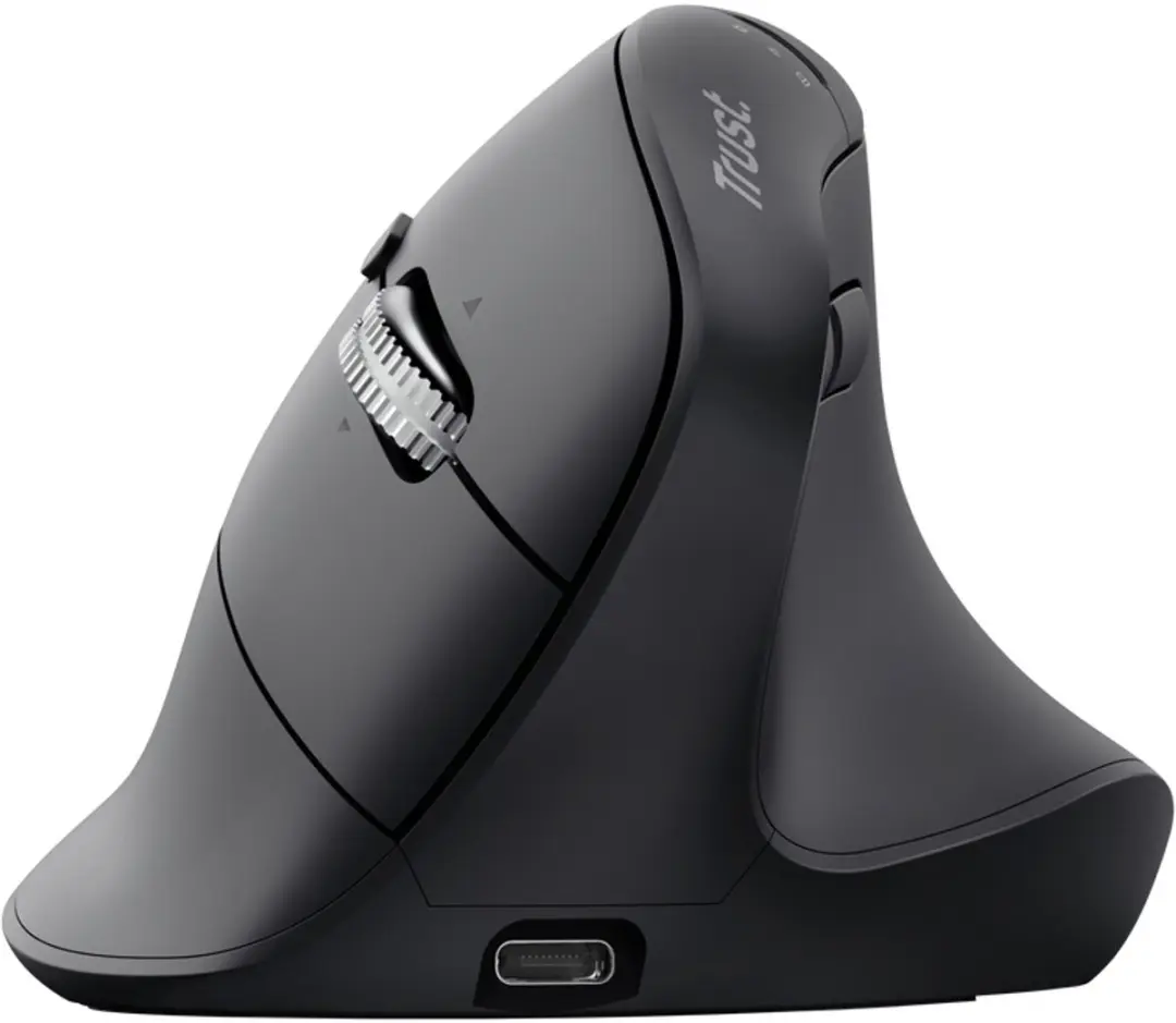 Trust Vyran 26107 Verticale Ergonomische Muis - Bluetooth & RF - 4800 DPI - Zwart