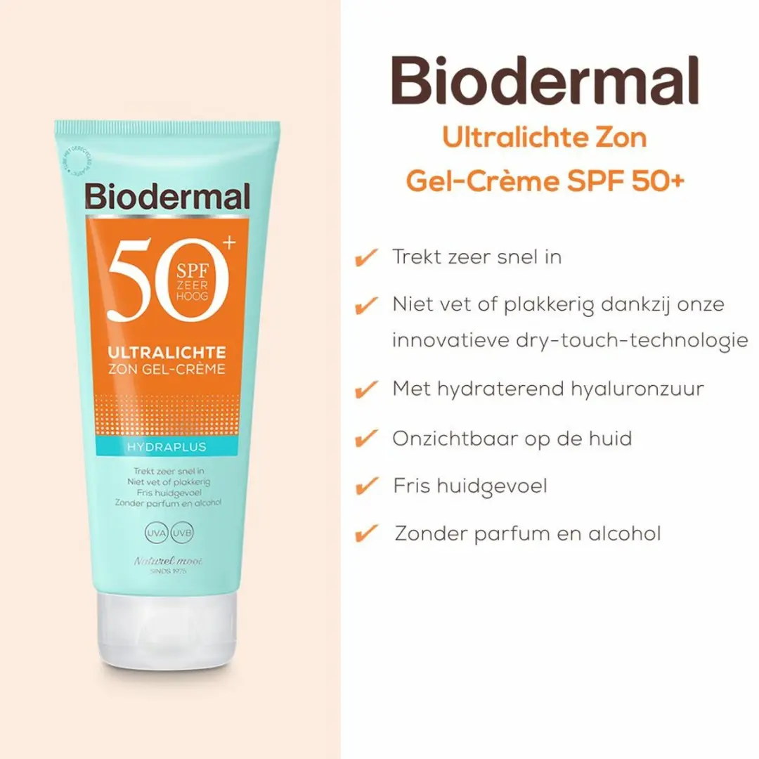 Biodermal Sun Body Gel Cream SPF 50+ - 200ml - 2 Stuks