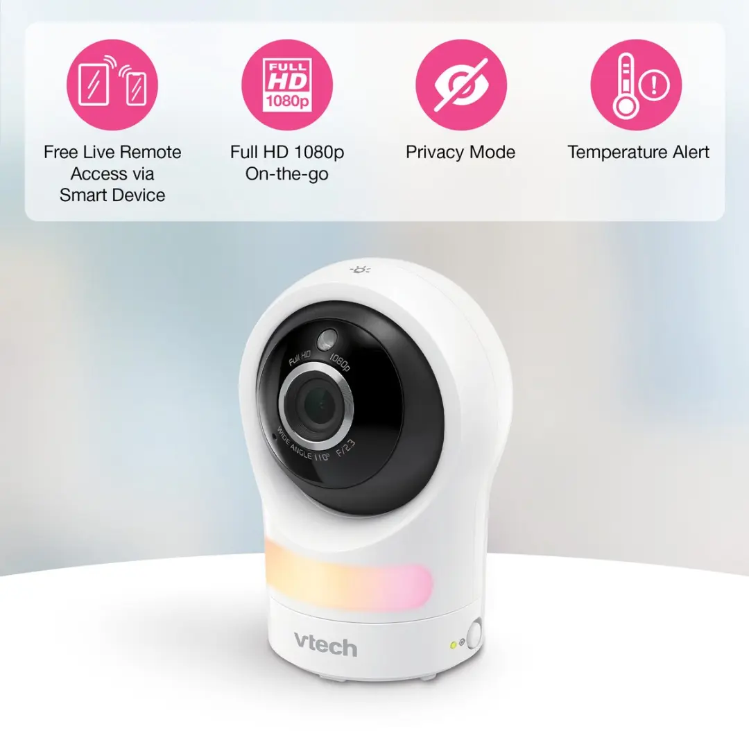 VTech RM9761HD Babycamera - Wi-Fi 1080p Pan & Tilt - Wit