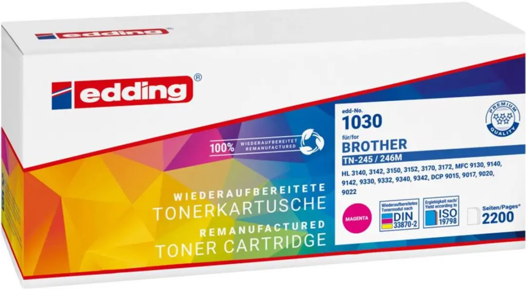edding 1030 Toner Magenta - 2200 Pagina's - Compatibel Brother TN-245M