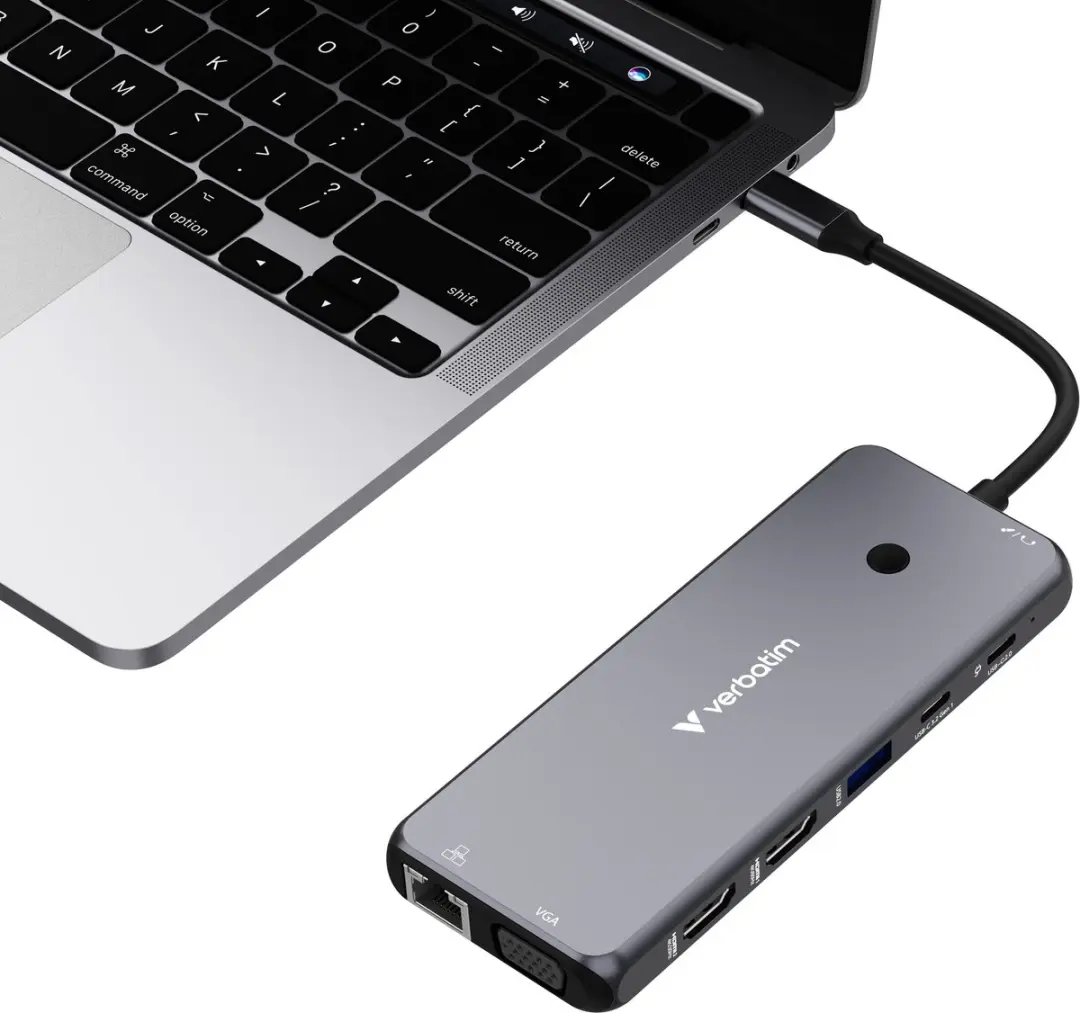 Verbatim USB-C Pro CMH-14 Multiport Hub - 14 Poorten - Grijs